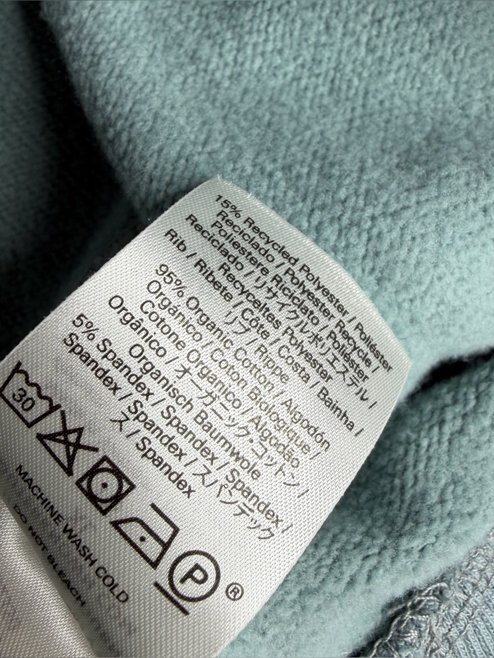 Outerknown All-Day Colorblock Hoodie XL Ash Blue organic Gorpcore sweatshirt - Picture 12 of 13